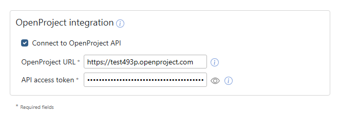 Settings OpenProject